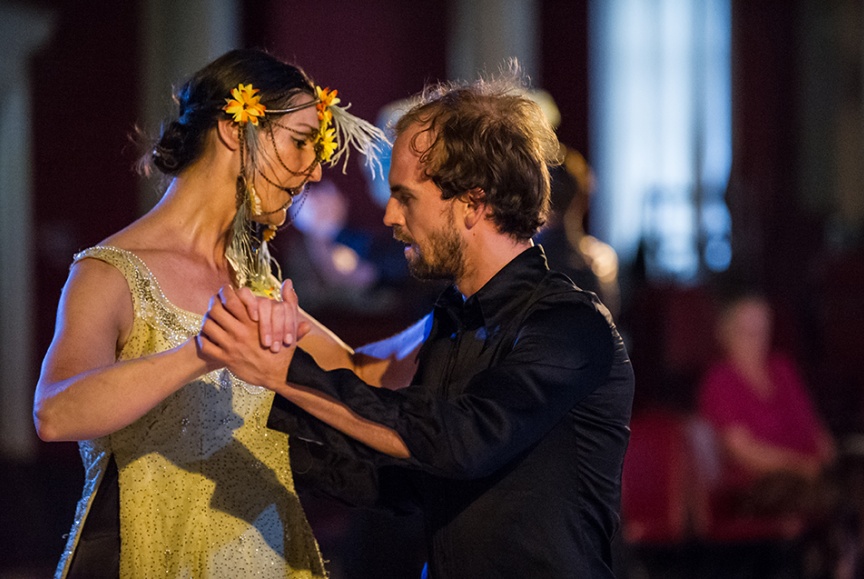 man and woman dancing